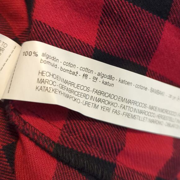 ZARA GIRLS Casual Red Buffalo Check Plaid Holiday Casual Dress Size 11/12 - Picture 6 of 7